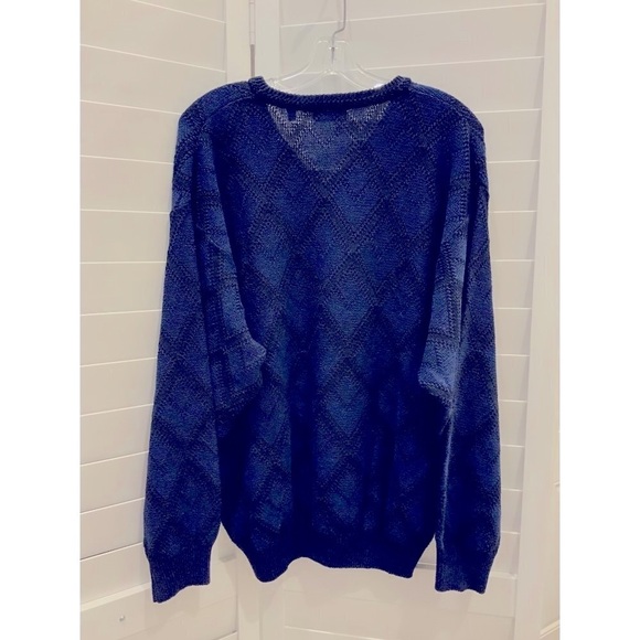 Riscatto mens V neck sweater large navy  like new - Picture 4 of 5